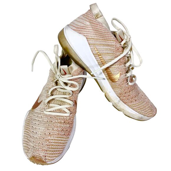 Nike Nike Air Zoom Fearless Flyknit 2 Beige Training Shoes Size 6 Womens Used - Picture 2 of 15